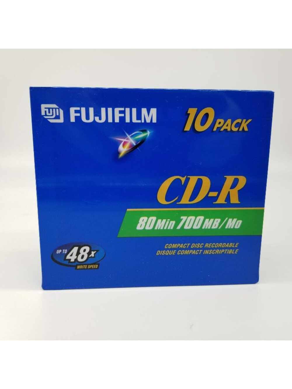 Fujifilm Recordable CD-R 80 Min 700mb Slim Compact Disc Pack of 10 NEW